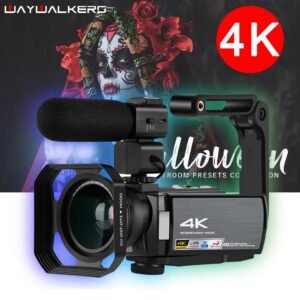 WAYWALKERS AE8 4K Ultra HD Video Camera 30MP WiFi DV Camcorder Video Cam 270 Degree Rotation Touch Screen 16X Digital Zoom